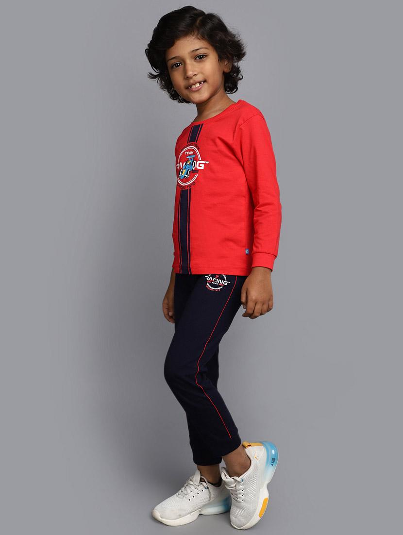 red boys printed twin sets - 20687503 - Standard Image - 1