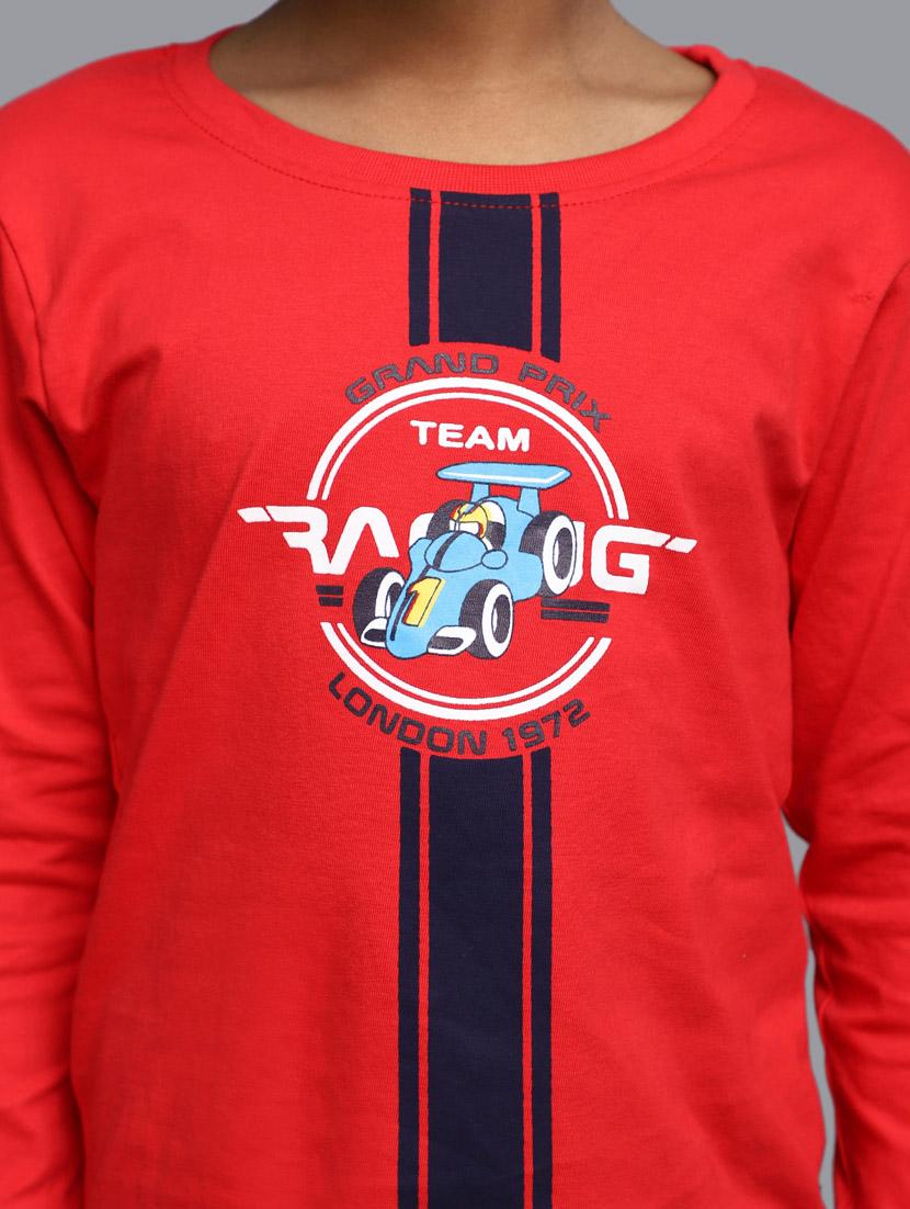 red boys printed twin sets - 20687503 - Standard Image - 4
