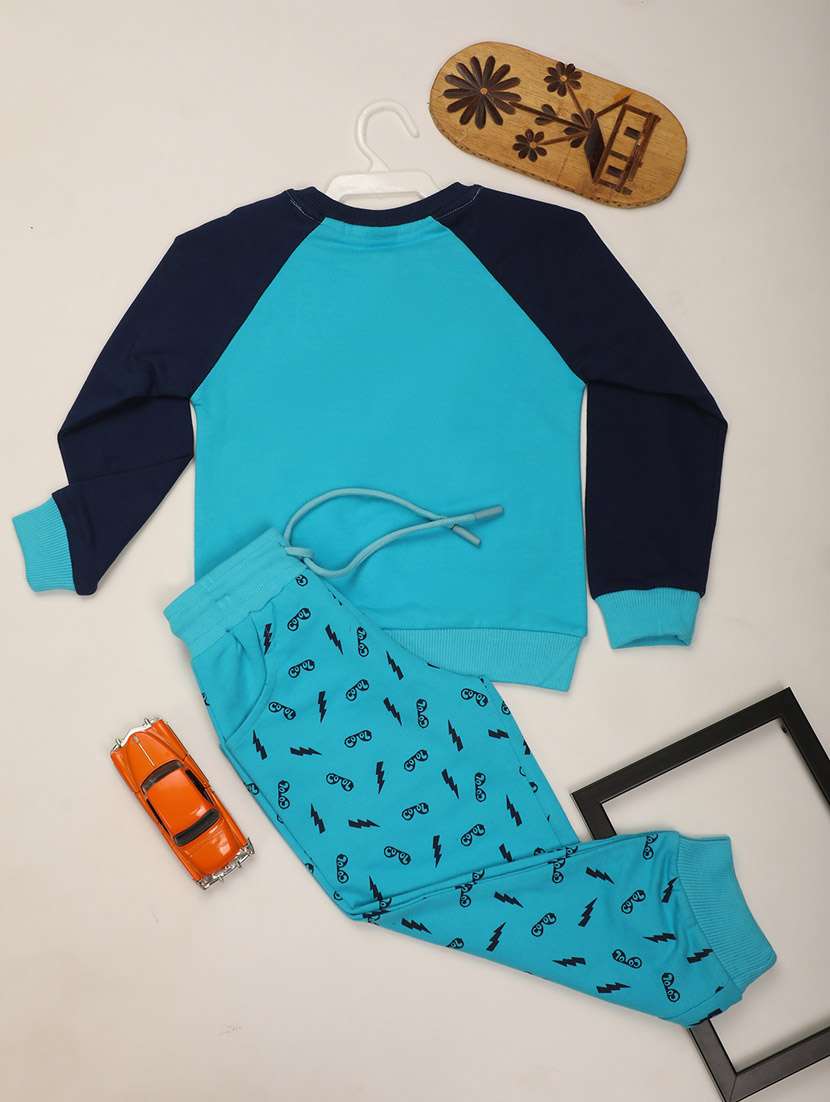 blue boys printed twin sets  - 20687505 -  Standard Image - 1