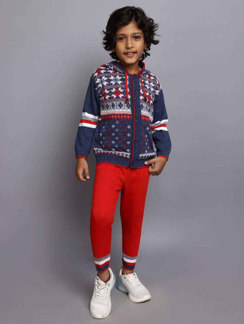 boys wool blend full lenght twin set