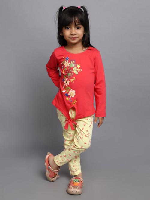 girls front print full lenght twin set - 20687579 -  Standard Image - 0