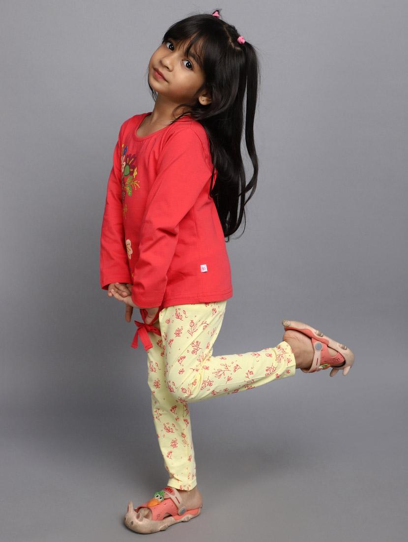 girls front print full lenght twin set - 20687579 - Standard Image - 1