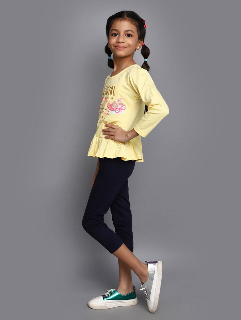 girls typography print full lenght twin set - 20687580 - Standard Image - 1
