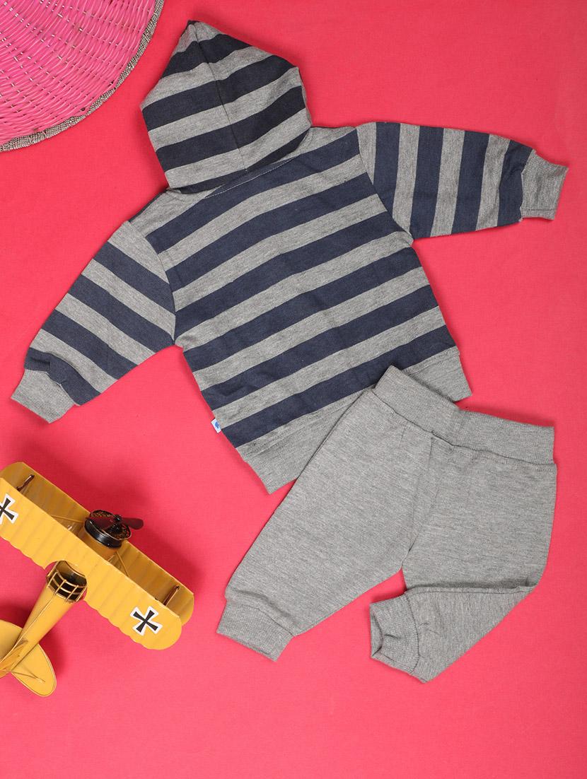 kids striped woolen full lenght twin set - 20687700 - Standard Image - 1