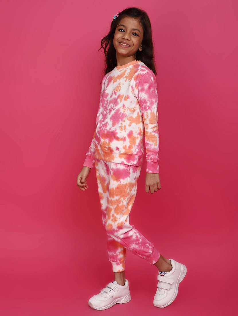 girls tie & dye full lenght twin set - 20687911 -  Standard Image - 1