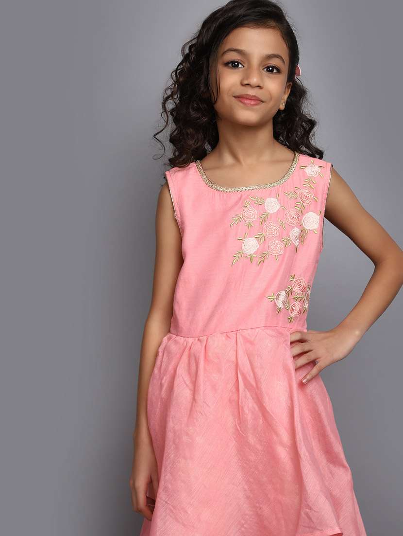 pink round neck neck party gown - 20687931 -  Standard Image - 4