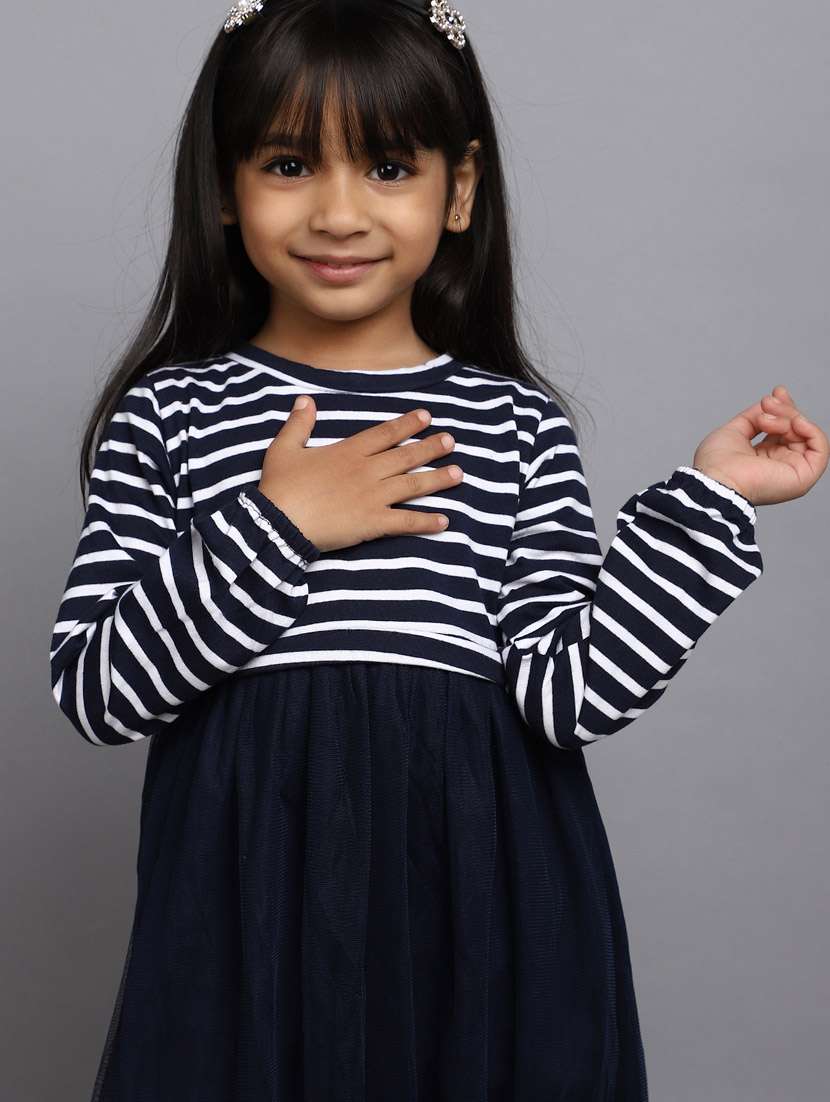 girls round neck long sleeves frock - 20687938 -  Standard Image - 4