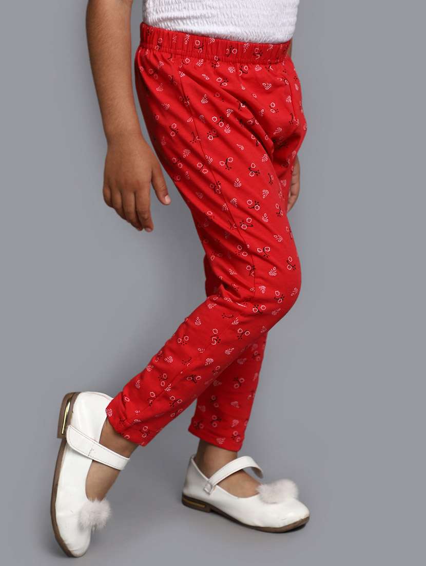 red florals printed legging - 20687961 -  Standard Image - 1