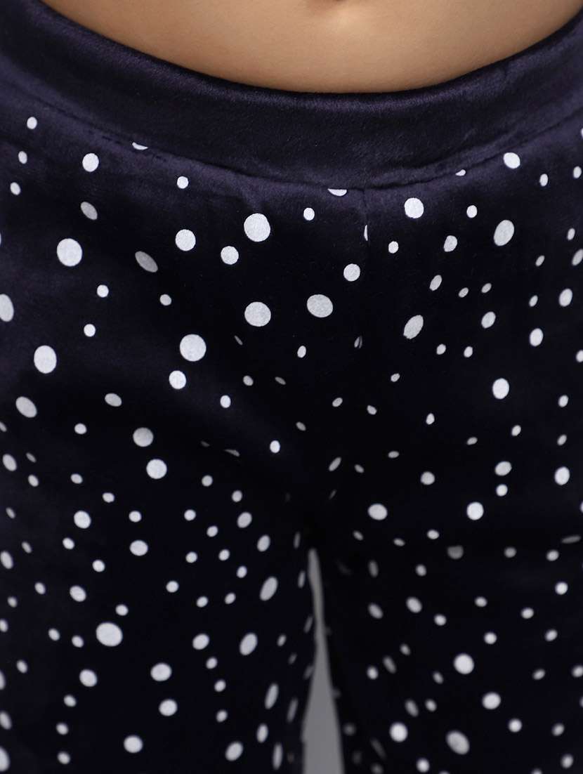 blue polka dot printed legging - 20687969 - Standard Image - 4