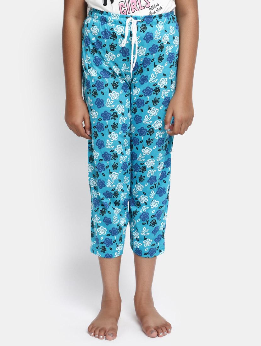 girls mid rise cotton nightwear pyjama