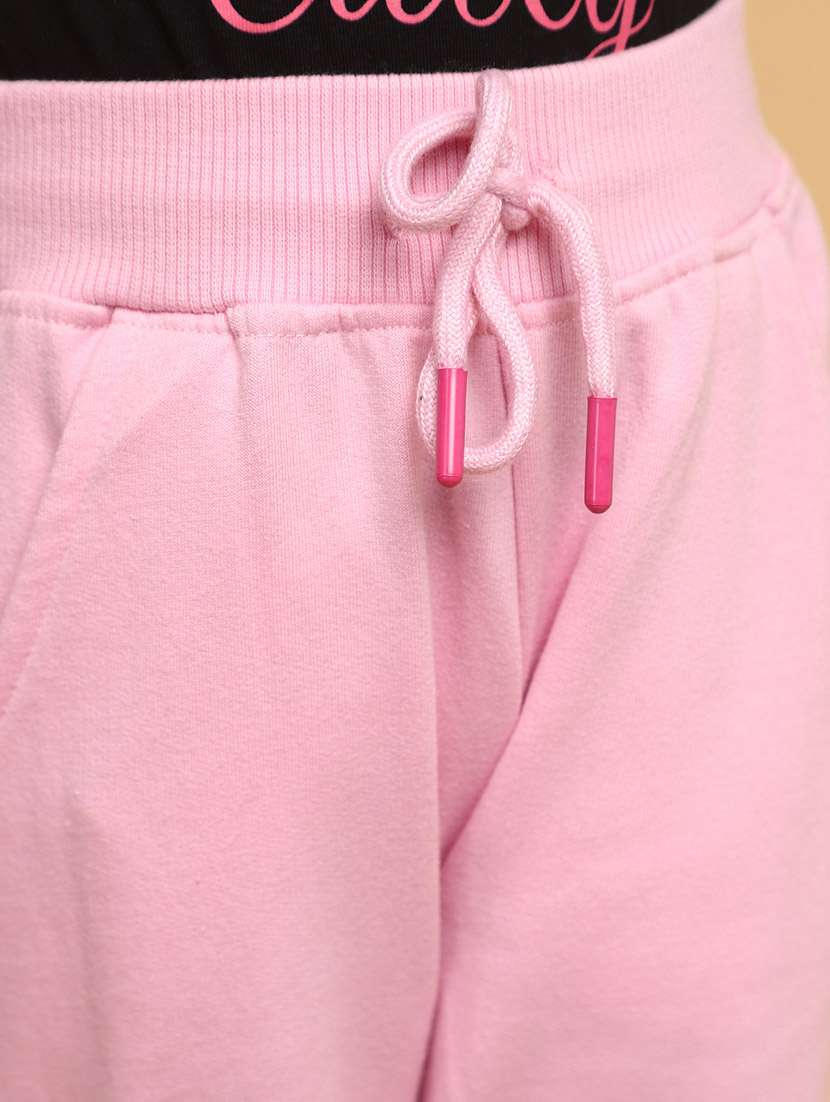 girls mid rise placement printed track pant - 20688028 -  Standard Image - 4