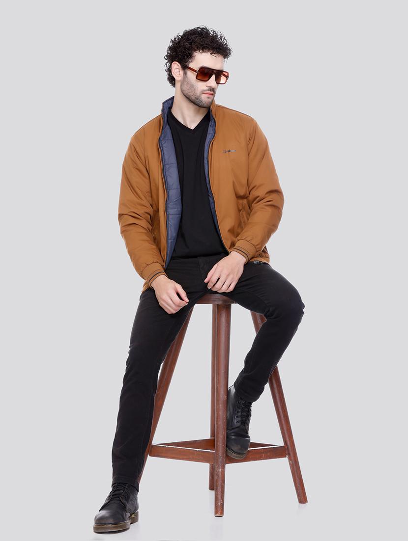 men solid long sleeve reversible jacket - 20688087 - Standard Image - 4