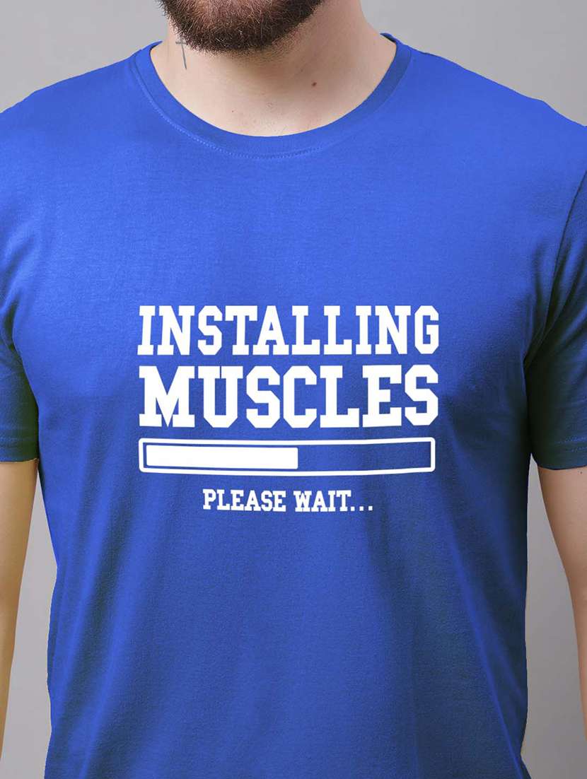 men round neck chest print t-shirt - 20688105 - Standard Image - 4