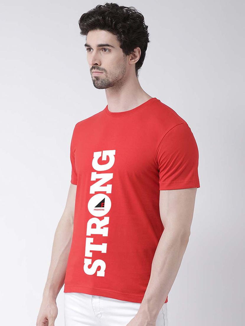 men round neck front print t-shirt - 20688121 -  Standard Image - 1
