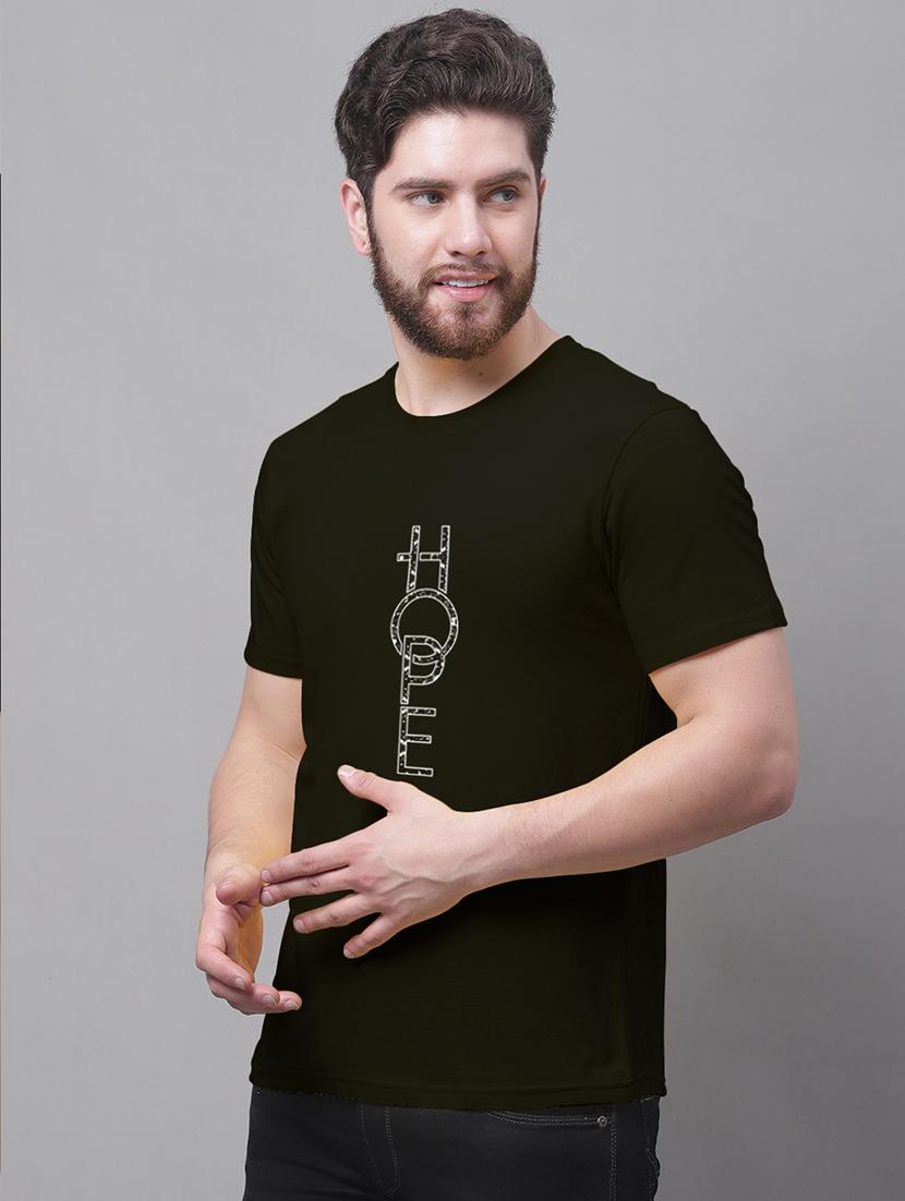 men round neck front print t-shirt - 20688132 - Standard Image - 1