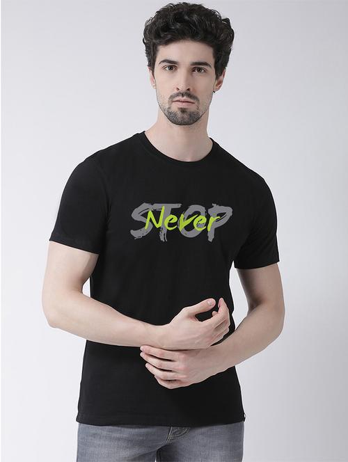 men round neck chest print t-shirt - 20688171 - Standard Image - 0