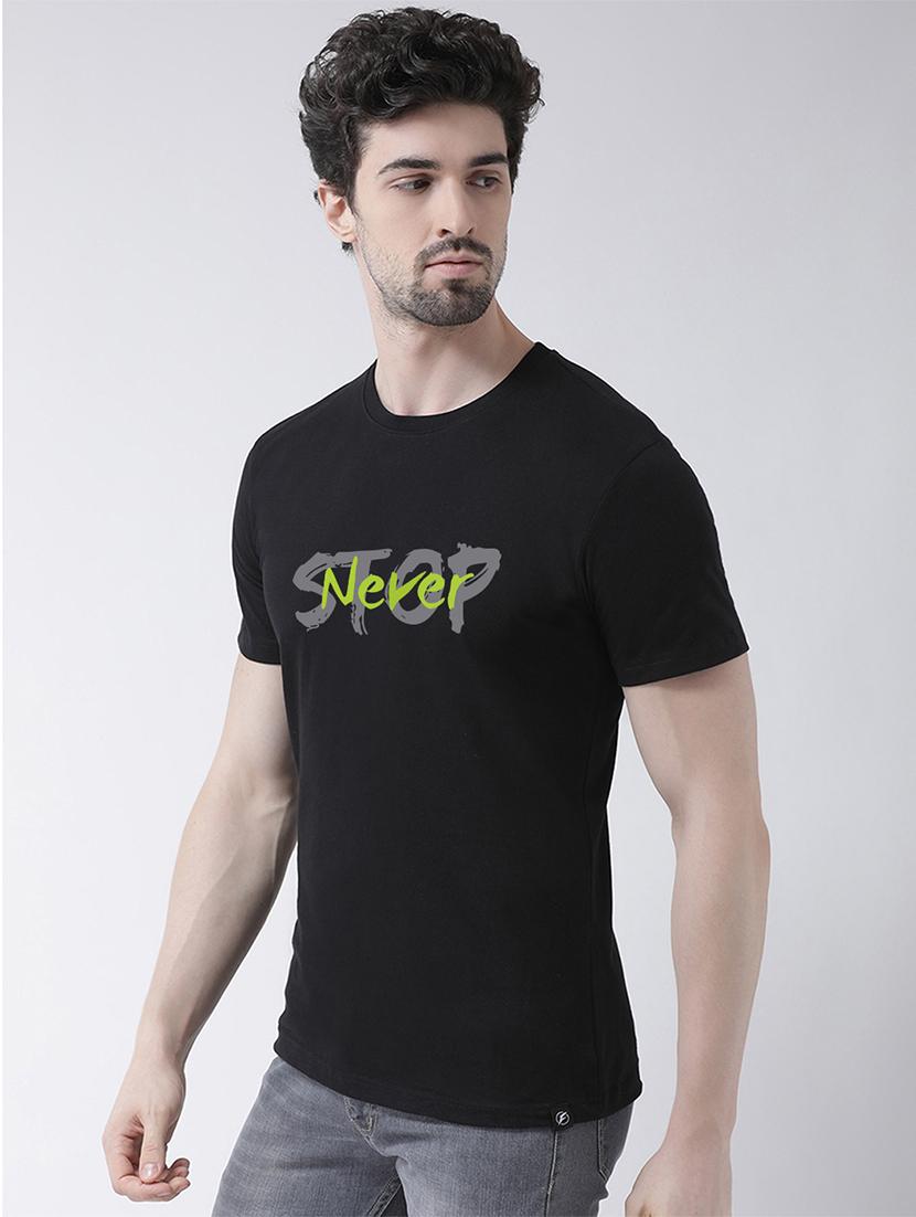 men round neck chest print t-shirt - 20688171 - Standard Image - 1