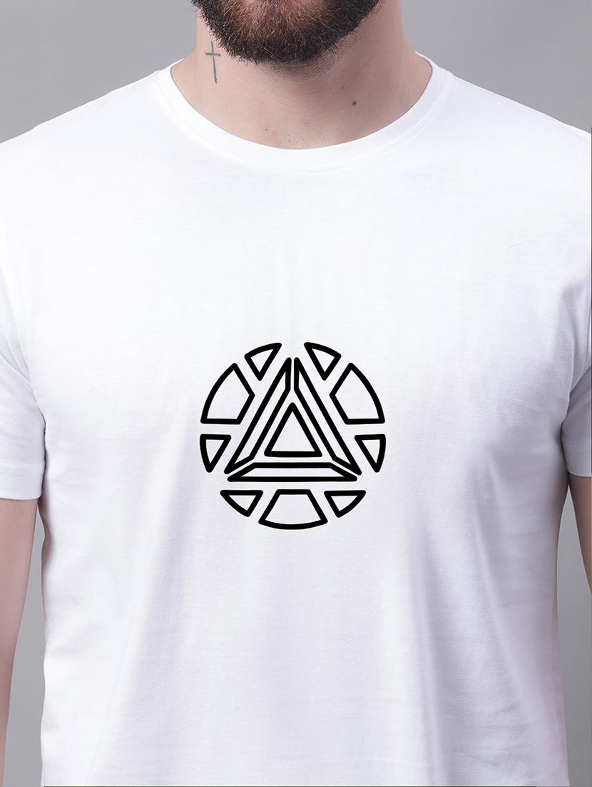 men round neck chest print t-shirt - 20688177 - Standard Image - 4