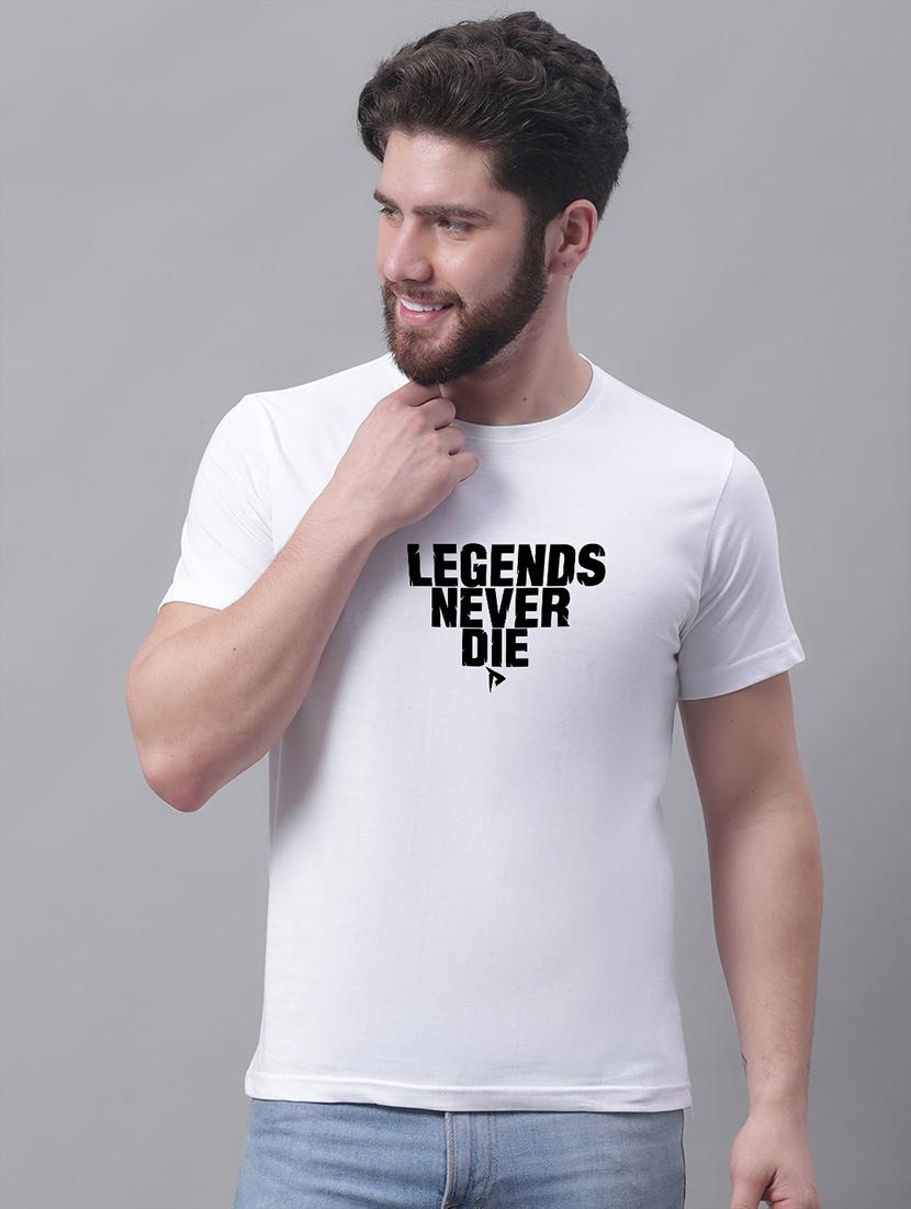 men round neck chest print t-shirt - 20688181 -  Zoom Image - 0