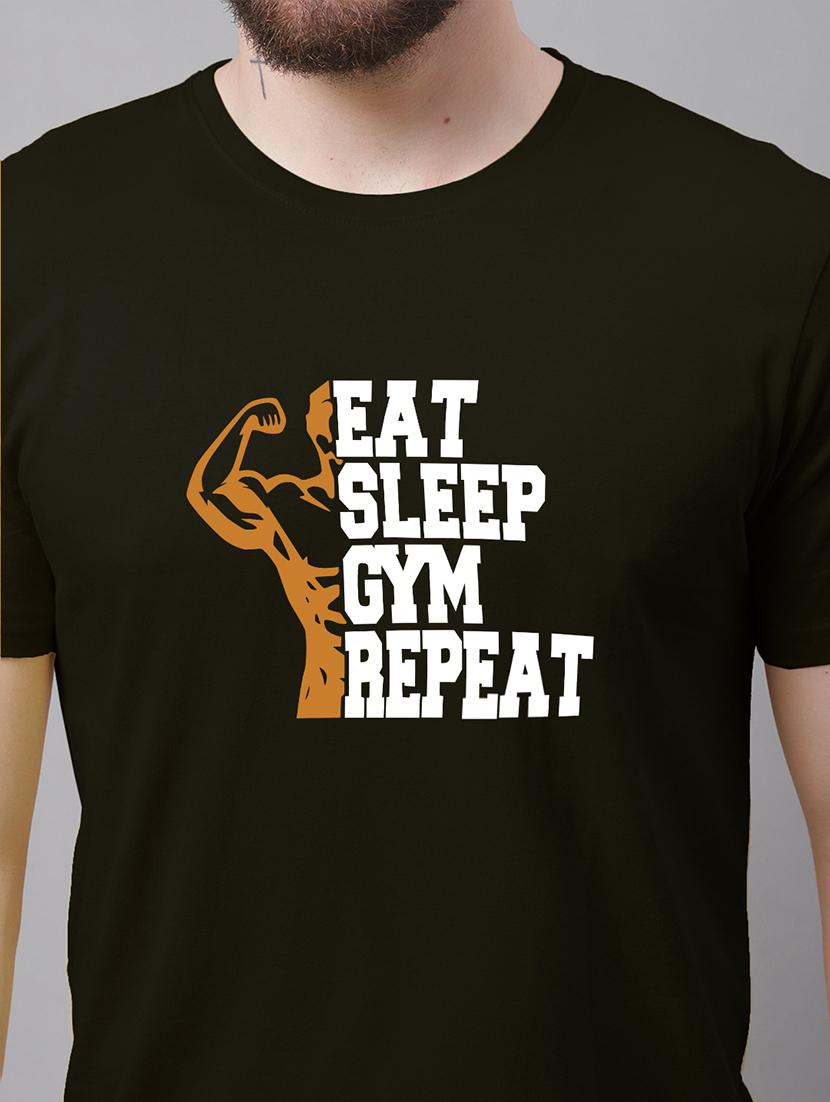 men round neck front print t-shirt - 20688199 - Standard Image - 4