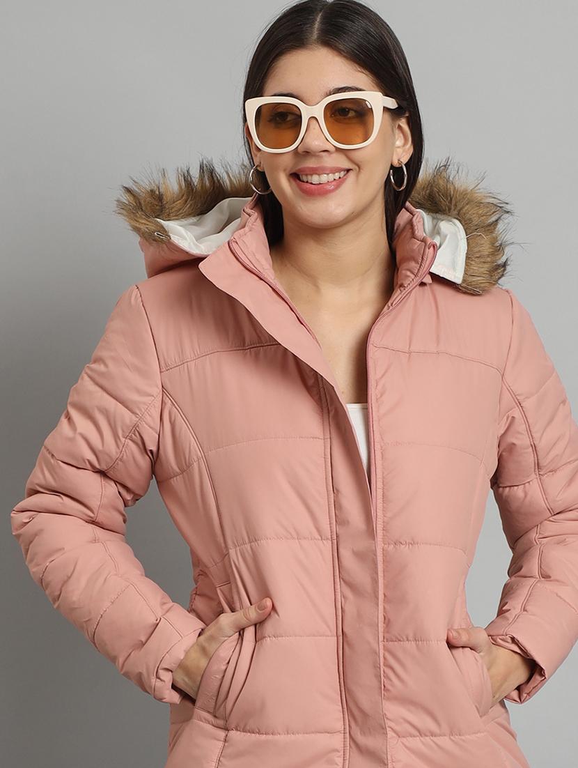 peach polyester quilted & padded jacket - 20688388 - Standard Image - 4