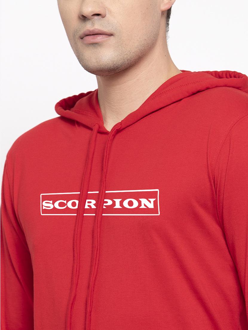 red cotton chest print sweatshirt - 20688407 - Standard Image - 4