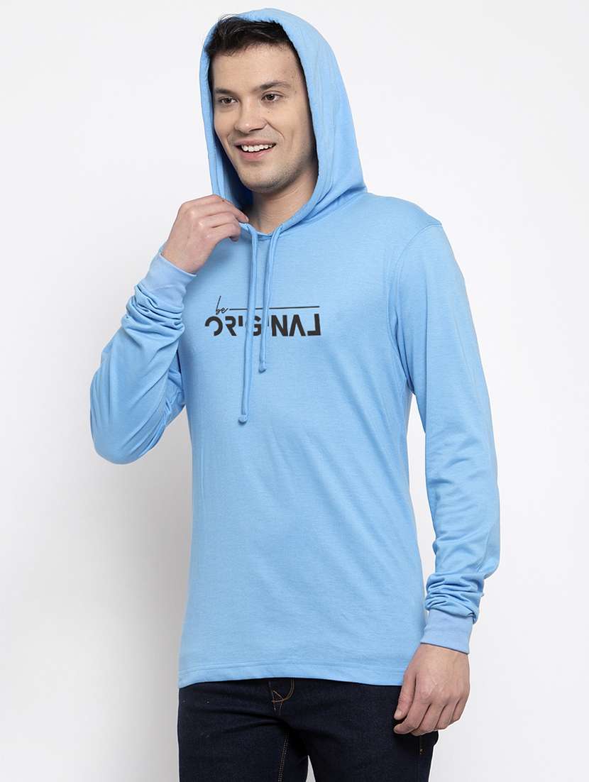 turquoise cotton chest print sweatshirt - 20688437 -  Standard Image - 1