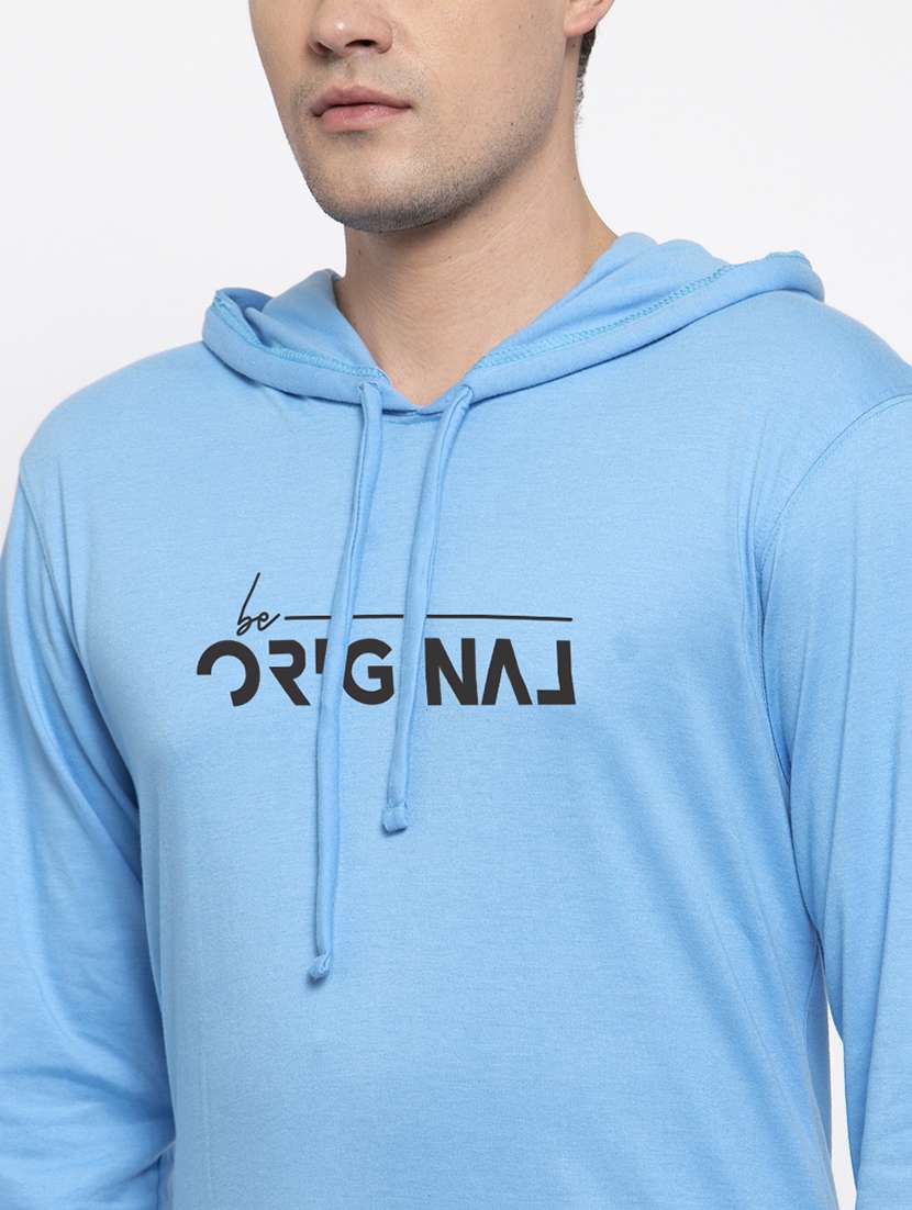 turquoise cotton chest print sweatshirt - 20688437 - Standard Image - 4