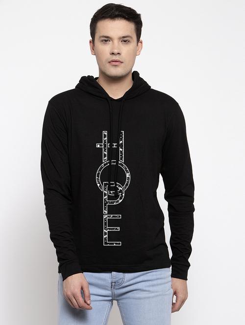 black cotton chest print sweatshirt - 20688457 - Standard Image - 0