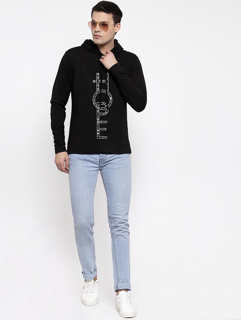 black cotton chest print sweatshirt - 20688457 - Standard Image - 4