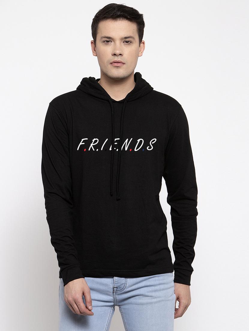 black cotton chest print sweatshirt - 20688499 - Zoom Image - 0