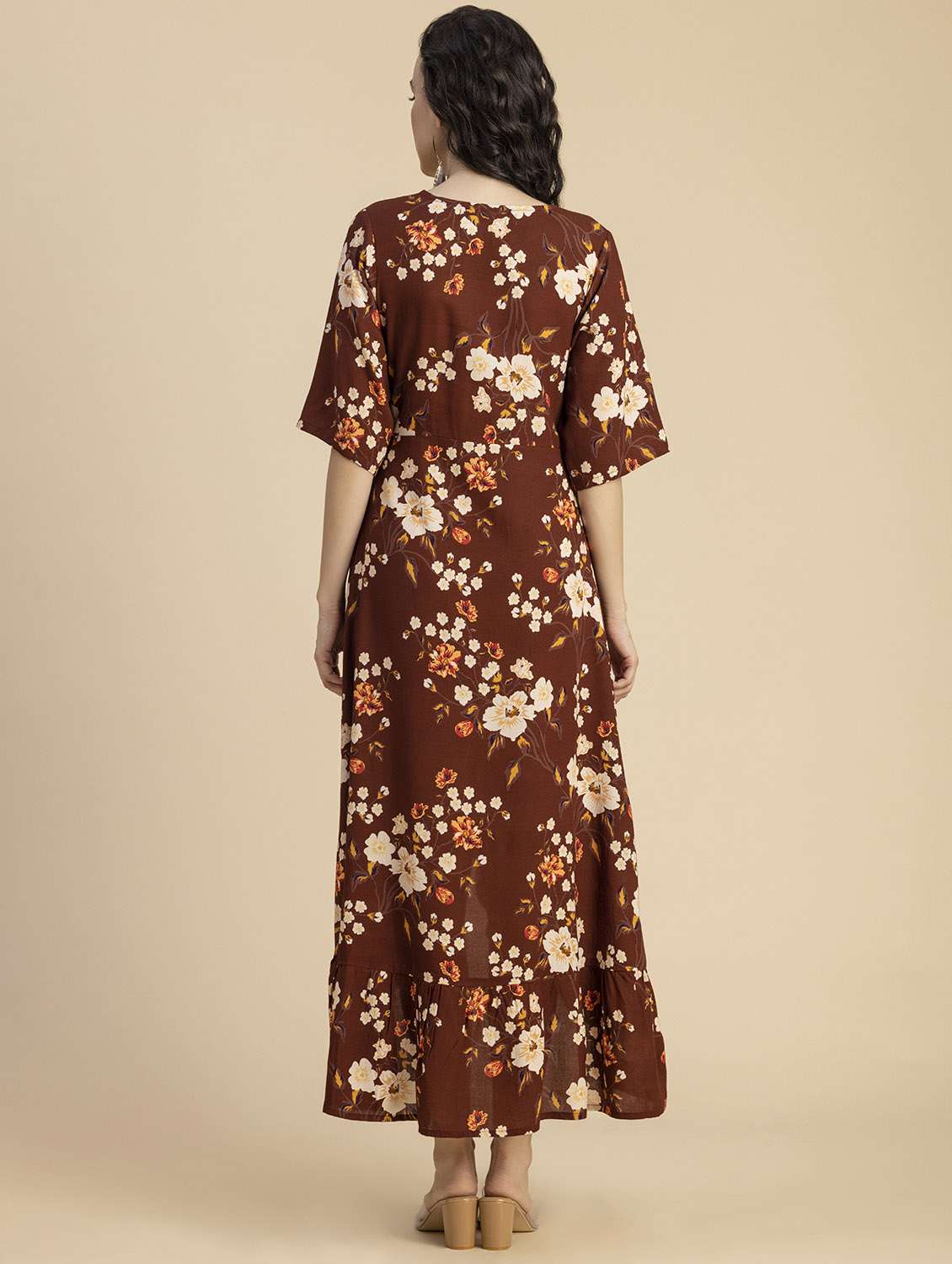 women floral print high low dress - 20694776 -  Standard Image - 4