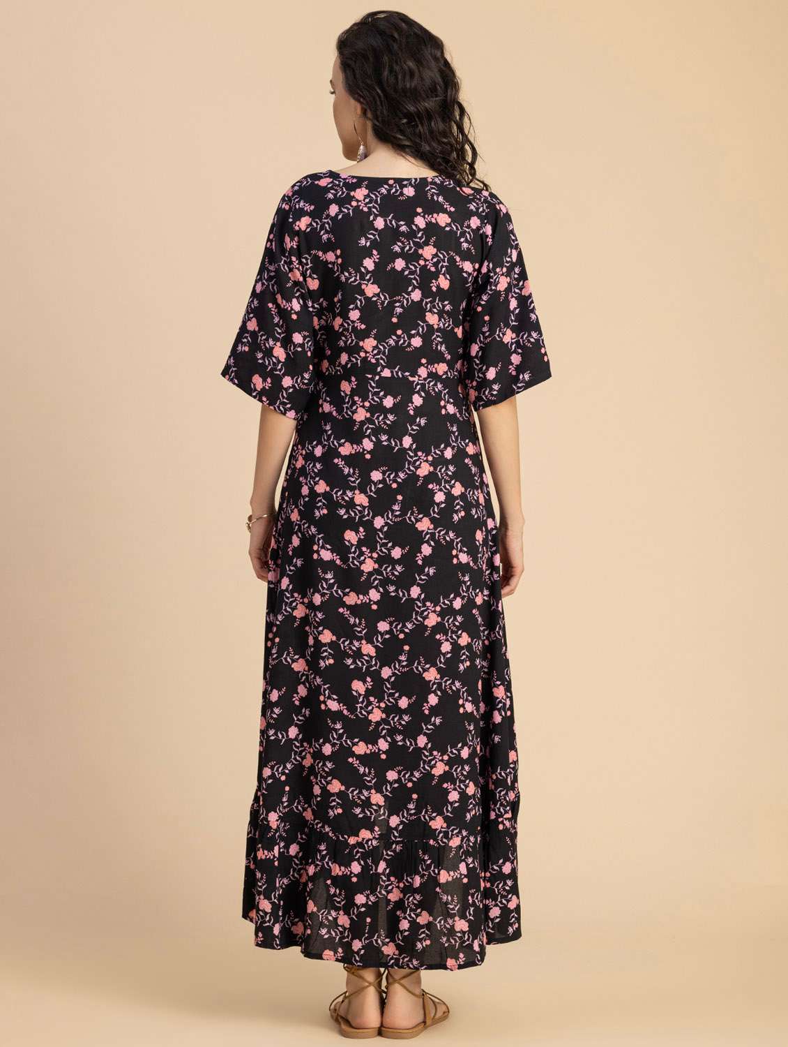 Women Floral Print High Low Dress - 20694777 -  Standard Image - 4