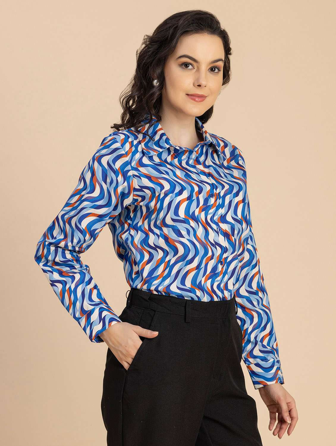 Women Printed Long Sleeves Shirt - 20694831 -  Standard Image - 1
