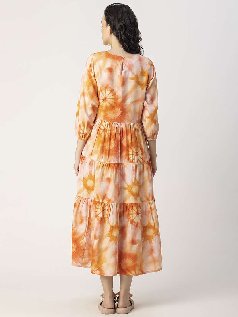 women long sleeves tiered dress - 20695426 -  Standard Image - 4