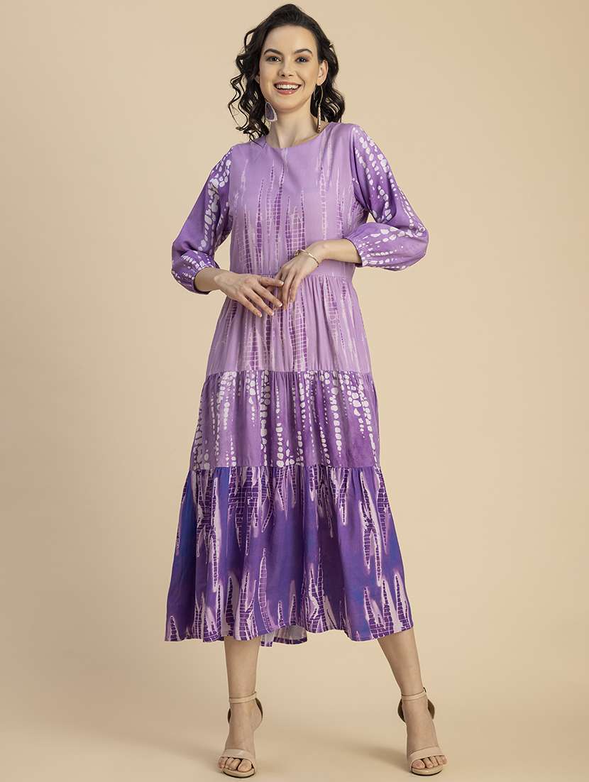 women long sleeves tiered dress