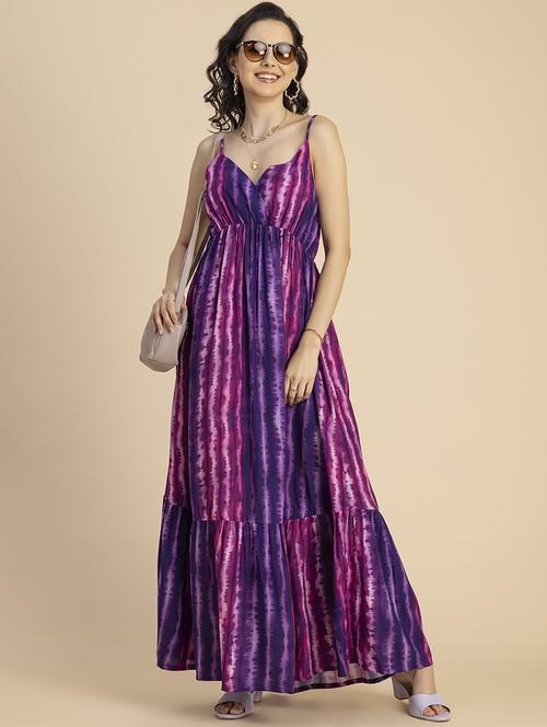 women shoulder strap tiered dress - 20695430 - Standard Image - 0