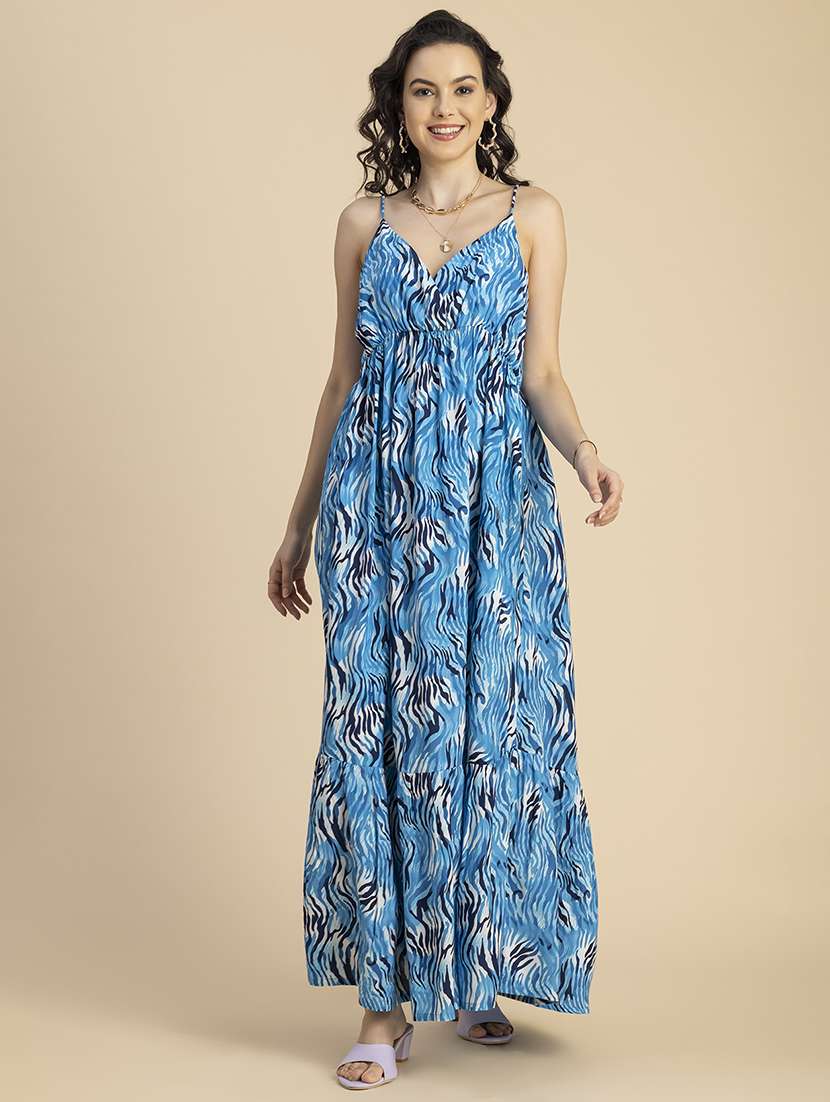 women shoulder strap tiered dress