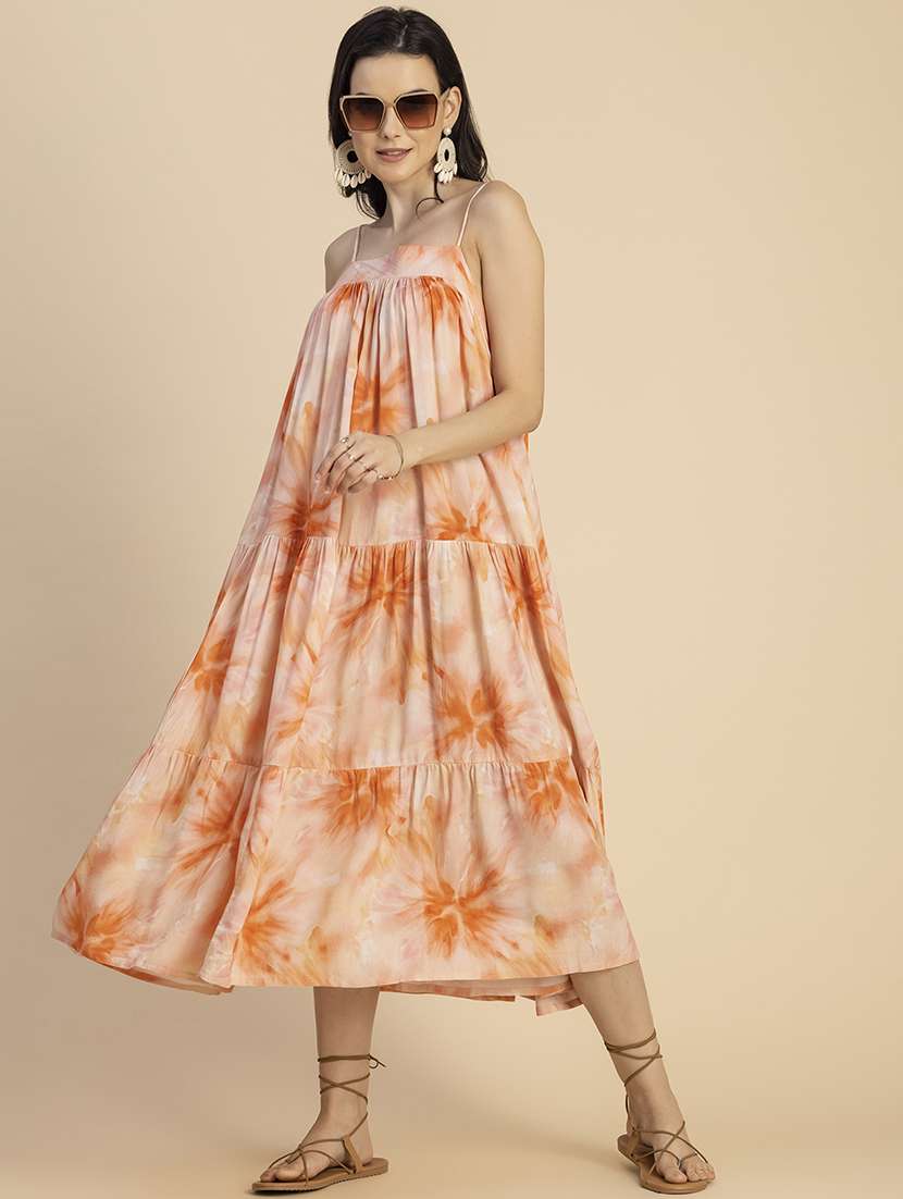 women shoulder strap tiered dress - 20695435 -  Standard Image - 1