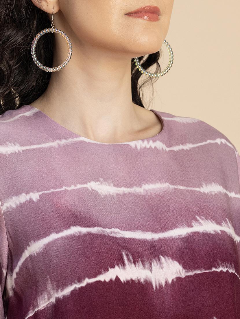 women printed hort sleeves a-line dress - 20695441 - Standard Image - 6
