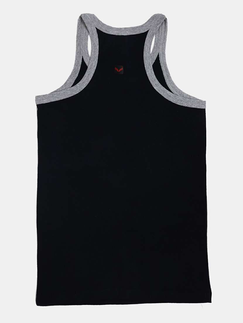 navy blue cotton rib vest - 20699236 -  Standard Image - 1