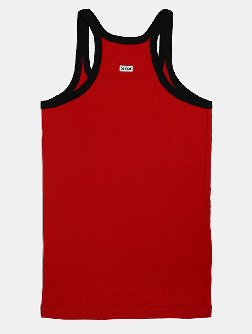 red cotton rib vest - 20699239 - Standard Image - 1