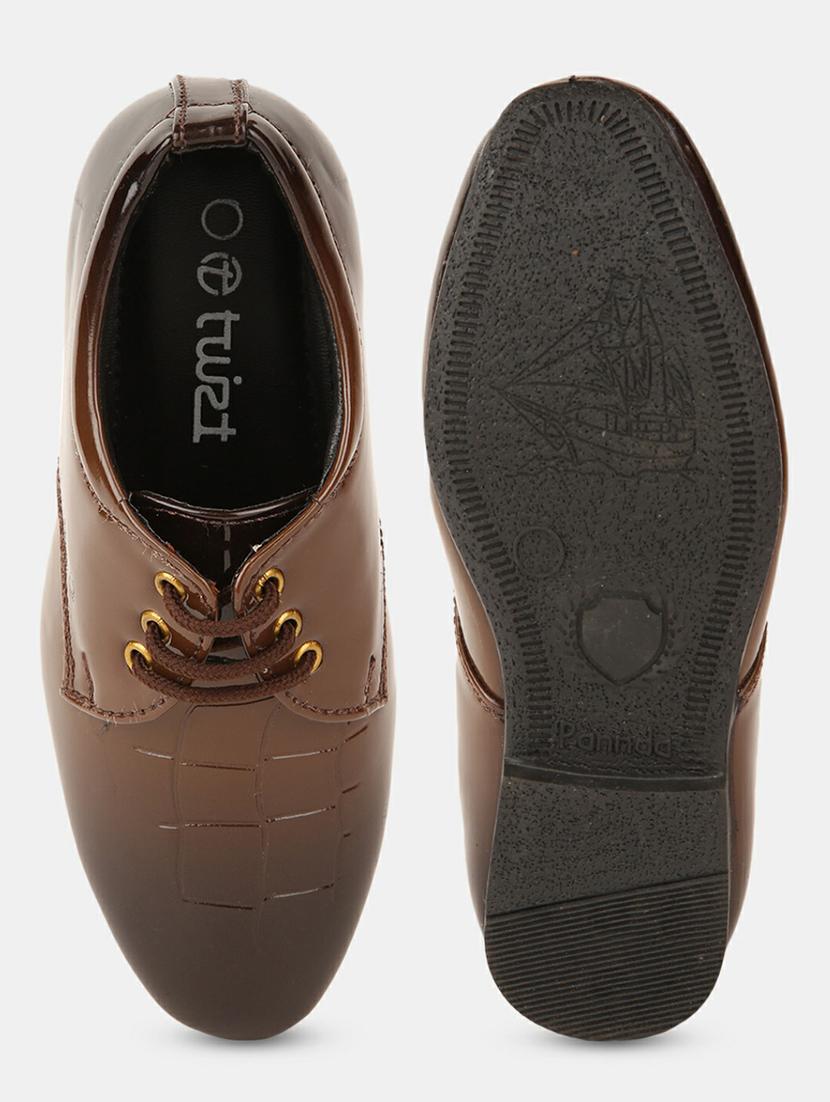 light brown pu (polyurethane) casual shoes - 20701427 - Standard Image - 4