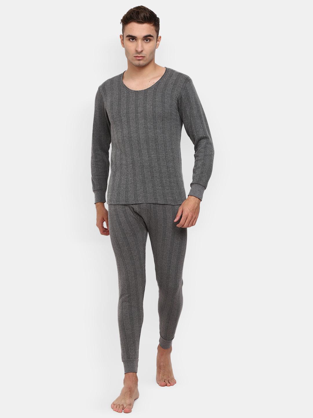 charcoal melange poly cotton thermal set - 20701723 - Standard Image - 4