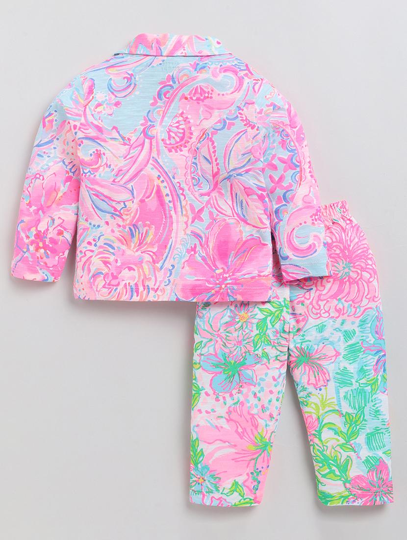 kids printed pyjama nightwear set - 20703682 -  Standard Image - 1