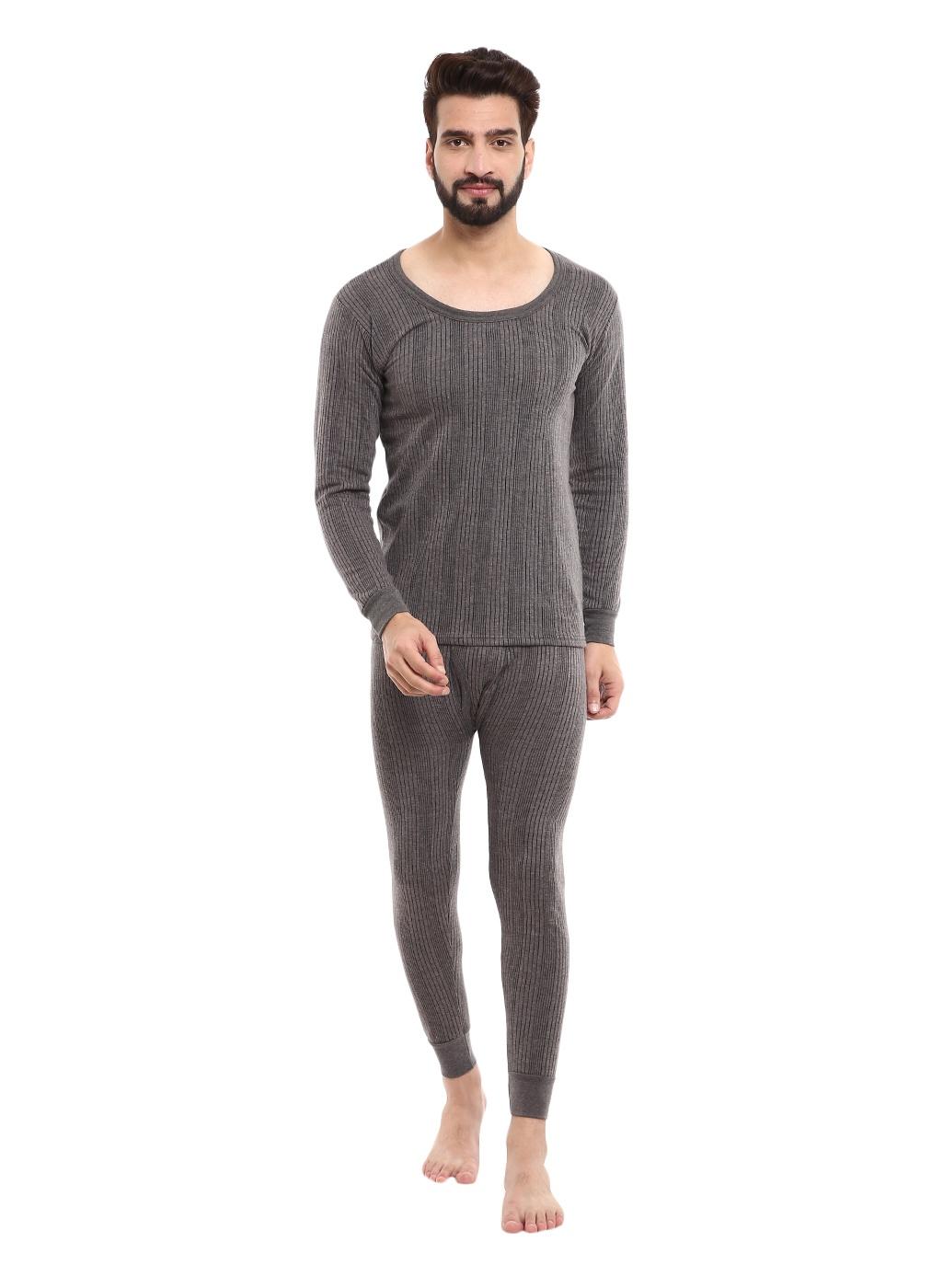 charcoal melange poly cotton thermal set - 20705962 - Standard Image - 1