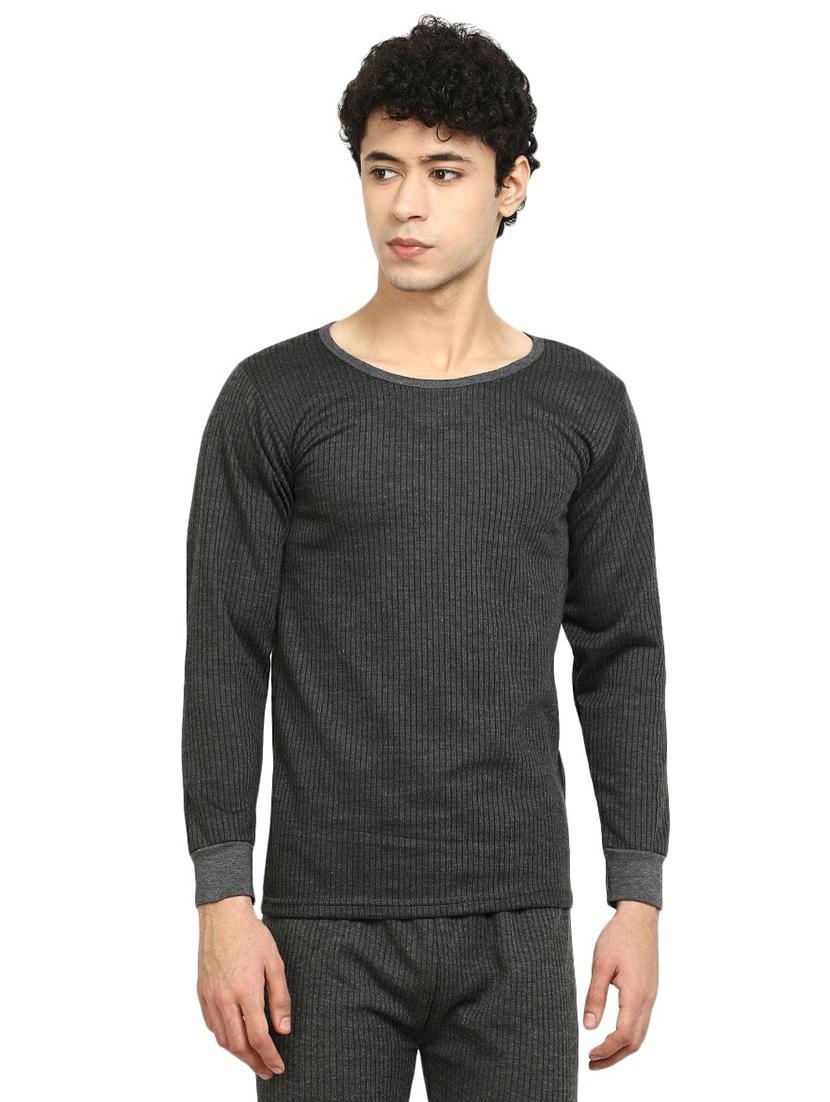 charcoal melange poly cotton thermal set - 20706009 -  Standard Image - 1