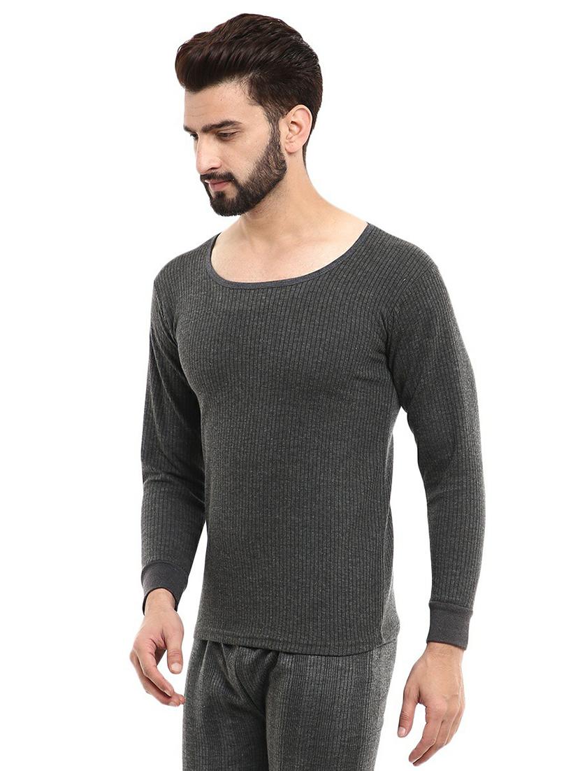 charcoal melange poly cotton thermal set - 20706015 -  Standard Image - 1