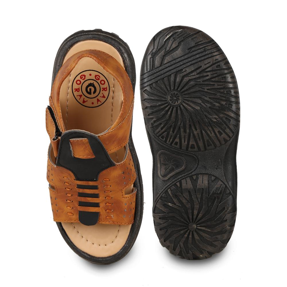 tan pu (polyurethane) sandal - 20706215 -  Standard Image - 1
