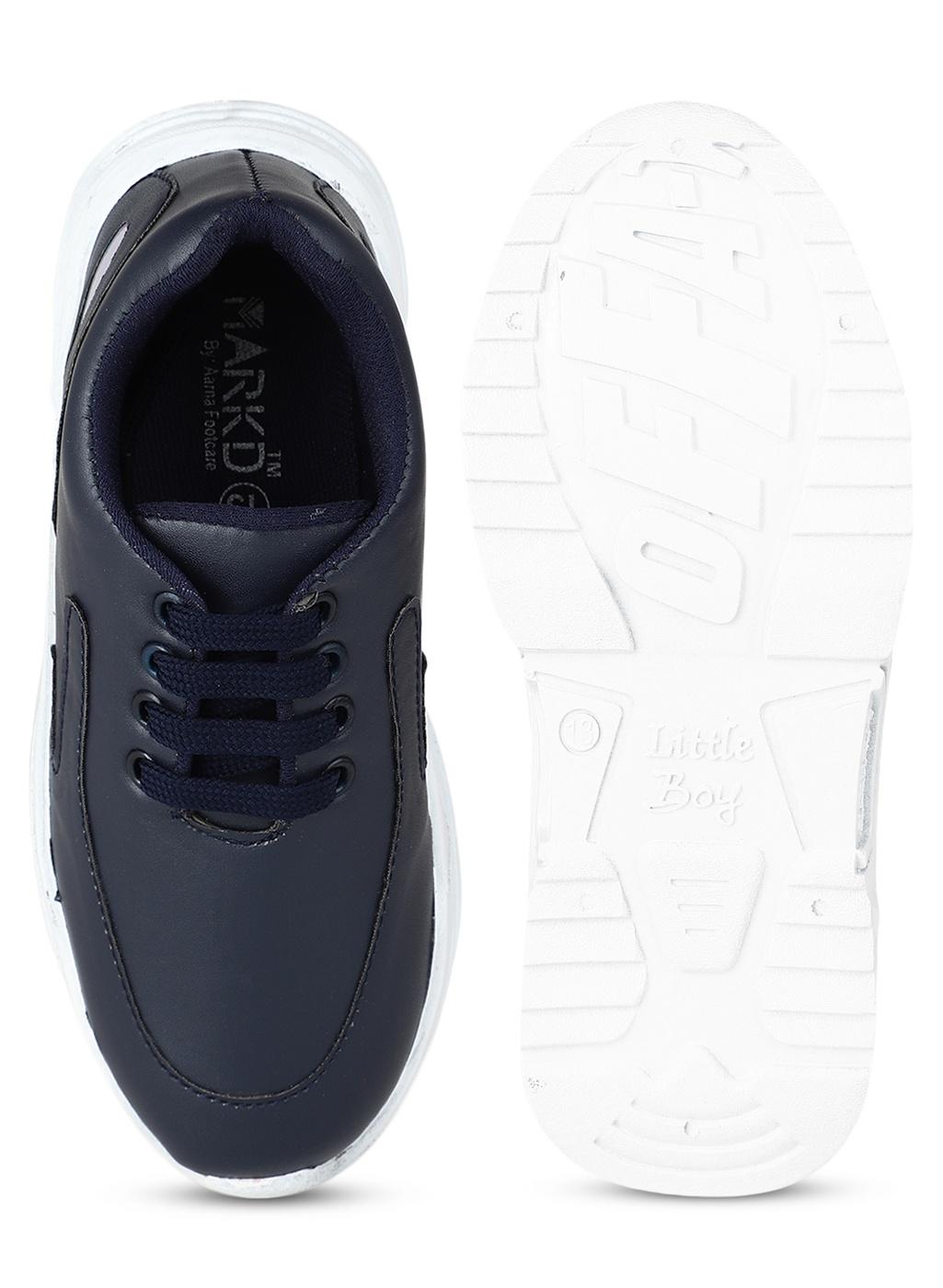navy blue synthetic casual shoes - 20706227 -  Standard Image - 1